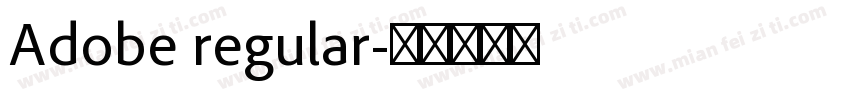 Adobe regular字体转换